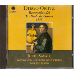 Diego Ortiz / Jordi Savall Recercadas Del Tratado De Glosas. 1553