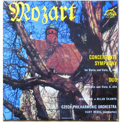 Wolfgang Amadeus Mozart / Josef Suk / Milan Škampa / The Czech Philharmonic Orchestra / Kurt Redel Sinfonia Concertante In E-Flat For Violin And Viola
