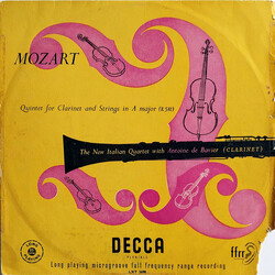 Wolfgang Amadeus Mozart / Quartetto Italiano Quintet For Clarinet And Strings In A Major (K.581)