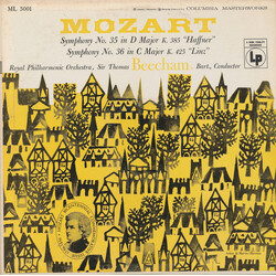 Wolfgang Amadeus Mozart / The Royal Philharmonic Orchestra / Sir Thomas Beecham Symphony No. 35 In D Major K. 385 "Haffner", Symphony No. 36 In C Majo
