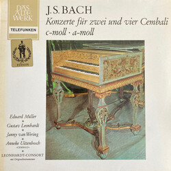 Johann Sebastian Bach / Leonhardt-Consort Konzert Für Zwei Und Vier Cembali, C-Moll, A-Moll BWV 1062, BWV 1060, BWV 1065