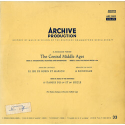 Adam De La Halle / Pro Musica Antiqua / Safford Cape Le Jeu De Robin Et Marion / 13 Rondeaux /   17 Danses Du 13e Et 14e Siècle