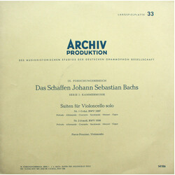 Johann Sebastian Bach / Pierre Fournier Suiten Für Violoncello Solo - Nr. 1 G-Dur, BWV 1007 / Nr. 2 D-Moll, BWV 1008