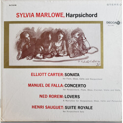 Sylvia Marlowe / Elliott Carter / Manuel De Falla / Ned Rorem / Henri Sauguet Sonata / Concerto / Lovers / Suite Royale