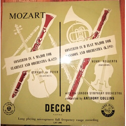Wolfgang Amadeus Mozart / Gervase de Peyer / Henri Helaerts / The London Symphony Orchestra / Anthony Collins (2) Clarinet Concerto (K.622) - Bassoon 