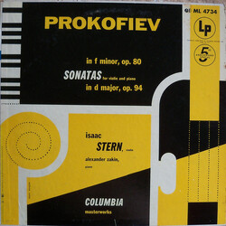 Isaac Stern / Alexander Zakin / Sergei Prokofiev Violin Sonatas: F Minor Op. 80 And D Major, Op. 94