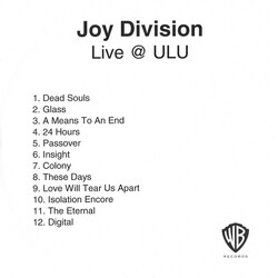 Joy Division Live @ ULU