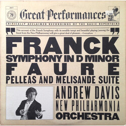 César Franck / Gabriel Fauré / Andrew Davis / New Philharmonia Orchestra Symphony In D Minor / Pelléas And Mélisande Suite