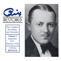 Bix Beiderbecke Bix Restored - The Complete Recordings And Alternates, Volume 2 (September 1927 To February 1928) Vinyl LP