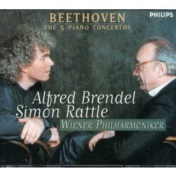 Ludwig van Beethoven / Alfred Brendel / Wiener Philharmoniker / Sir Simon Rattle The 5 Piano Concertos Vinyl LP