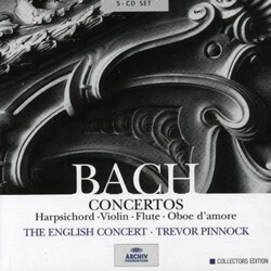 Johann Sebastian Bach / English Concert / Trevor Pinnock Concertos: Harpsichord · Violin · Flute · Oboe D'amore Vinyl LP