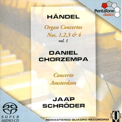 Georg Friedrich Händel / Daniel Chorzempa / Concerto Amsterdam / Jaap Schröder Organ Concertos - Nos. 1, 2, 3 & 4 - Vol. 1 Vinyl LP