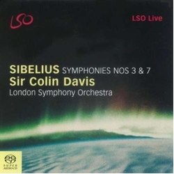 Jean Sibelius / Sir Colin Davis / The London Symphony Orchestra Symphonies Nos 3 & 7 Vinyl LP