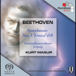 Ludwig van Beethoven / Kurt Masur / Gewandhausorchester Leipzig Symphonies Nos. 3 & 8 Vinyl LP