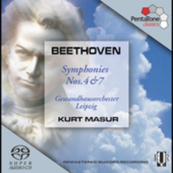 Ludwig van Beethoven / Kurt Masur / Gewandhausorchester Leipzig Symphonies Nos. 4 & 7 Vinyl LP