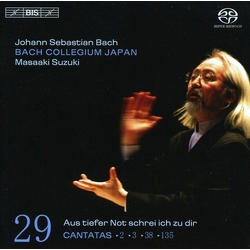 Johann Sebastian Bach / Bach Collegium Japan / Masaaki Suzuki Cantatas 29 : (BWV 2, 3, 38, 135) Aus Tiefer Not Schrei Ich Zu Dir Vinyl LP