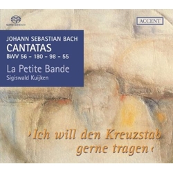 Johann Sebastian Bach / La Petite Bande / Sigiswald Kuijken Cantatas BWV 56-180-98-55 - "Ich Will Den Kreuzstab Gerne Tragen" Vinyl LP
