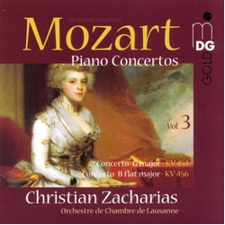 Wolfgang Amadeus Mozart / Christian Zacharias / Orchestre De Chambre De Lausanne Piano concerto vol. 3 Vinyl LP