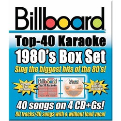 Billboard Top 40 Karaoke Billboard 1980's Top 40 Karaoke Box Set 4 CD