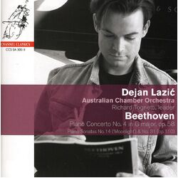 Beethoven Lazic Aco Tognetti Piano Concerto 4 Sonatas 14 & 31 (Hybr) SACD CD