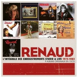 Renaud Integrale Des Enregistrements Studio Et Live 1975- box set 10 CD