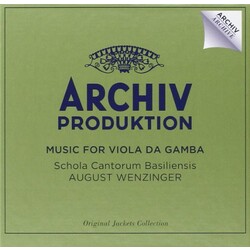 Schola Cantorum Basiliensis / August Wenzinger Music For Viola Da Gamba Vinyl LP