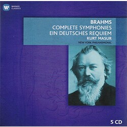 Brahms / Kurt Masur / New York Phil Orch Comp Syms & Ein Deutsches Requiem 5 CD