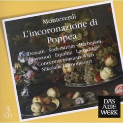 Monteverdi/Donath/Vienna Cm/Harnoncourt Monteverdi: Lincoronazione Di Poppea (Complete) 3 CD