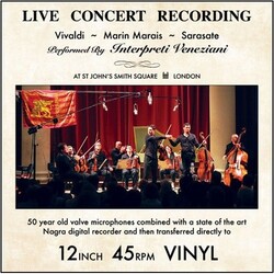 Interpreti Veneziani Chamber Orchestra Vivaldi Marais & Sarasate: Live Concert Recordings Vinyl LP