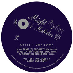 Artist Unknown Oh Shit Vinyl 12"