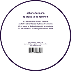 Oskar Offermann Le Grand To Do Remixed Vinyl 12"