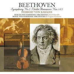 Herbert Von Beethoven / Karajan Beethoven: Symphonies 2 / Violin Romances 1 & 2 Vinyl LP