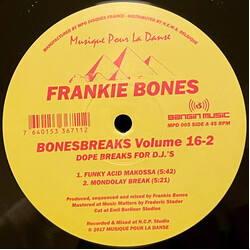 Frankie Bones Bonesbreaks Volume 16-2 (Dope Breaks For D.J.'s)