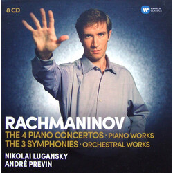 Rachmaninoff / Lugansky / Previn / London Symphony Piano Concertos / Symphonies Rhapsody On A Theme 8 CD