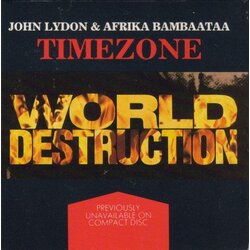 Time Zone Feat John Lydon & Afrika Bambaataa World Destruction Vinyl 12"