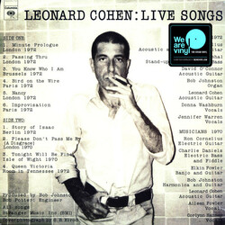Leonard Cohen Leonard Cohen: Live Songs Vinyl LP