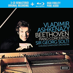 Vladimir Ashkenazy / Georg Solti / The Chicago Symphony Orchestra / Ludwig van Beethoven Piano Concertos Multi Blu-ray/CD Box Set