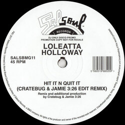 Loleatta Holloway Hit It N Quit It-Cratebug & Jamie 3:26 Edit Remix Vinyl 12"