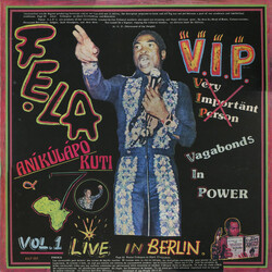 Fela Kuti / Africa 70 V.I.P. (Vagabonds In Power) Vol. 1 Live In Berlin Vinyl LP