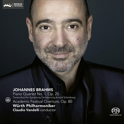 Johannes Brahms / Arnold Schoenberg / Würth Philharmoniker / Claudio Vandelli Piano Quartet No. 1, Op 25 Transcribed for Symphony Orchestra by Arnold 