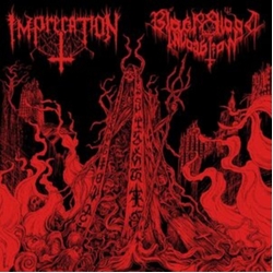 Imprecation / Black Blood Invocation DIABOLICAL FLAMES OF THE ASCENDED PLAGUE  Vinyl LP