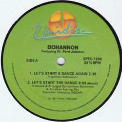 Hamilton Bohannon Let's Start II Dance Again / Let's Start The Dance (Remix) / Let's Start The Dance III Vinyl