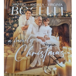 Andrea Bocelli Family Christmas (Auto) vinyl LP