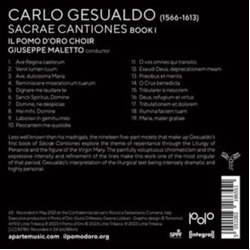 Il Pomo Doro Gesualdo Sacrae Canciones CD