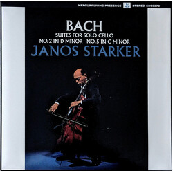 Johann Sebastian Bach / Janos Starker Suites For Solo Cello No.2 In D Minor No.5 In C Minor Vinyl LP