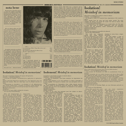 Roberta Settels Music In Crisis VINYL LP