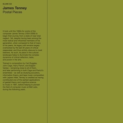 James Tenney Postal Pieces vinyl LP