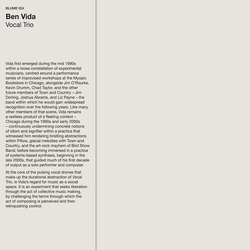 Ben Vida Vocal Trio vinyl LP