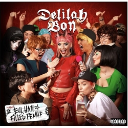 Delilah Bon Evil Hate Filled Female GREEN RED VINYL LP