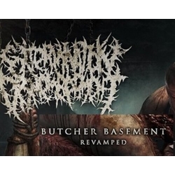 Extermination Dismemberment Butcher Basement (Revamped) RED SPLATTER VINYL LP